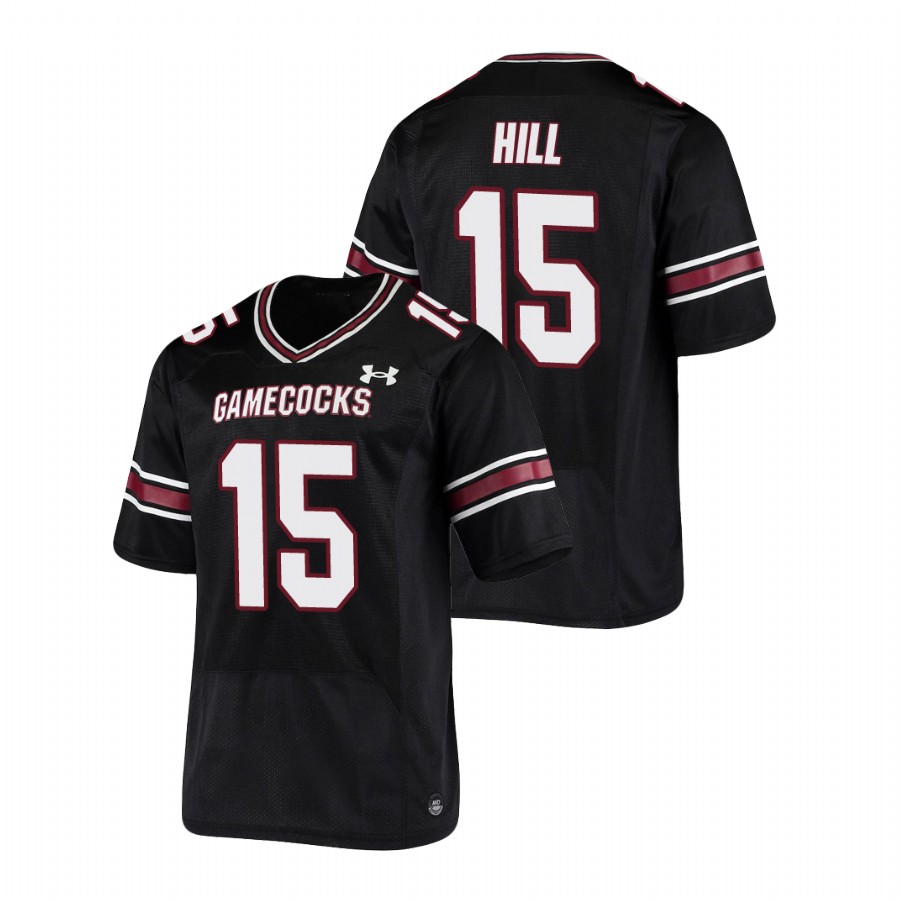 men's south carolina gamecocks collin hill black replica football jersey