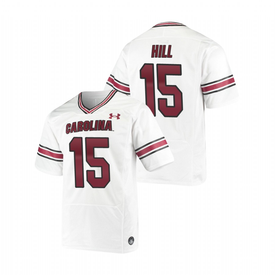 men's south carolina gamecocks collin hill white replica premiere football jersey