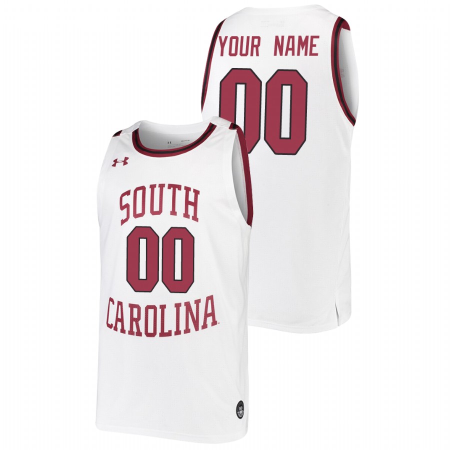 men's south carolina gamecocks custom 2019 20 college basketball replica white jersey