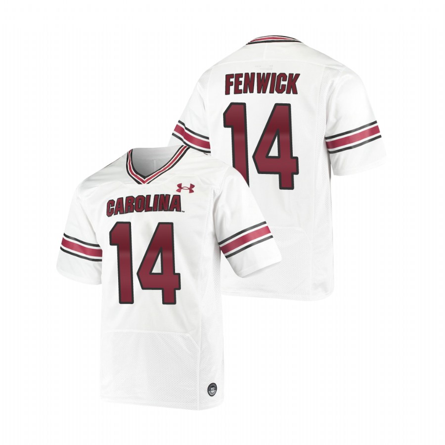 men's south carolina gamecocks deshaun fenwick white replica premiere football jersey