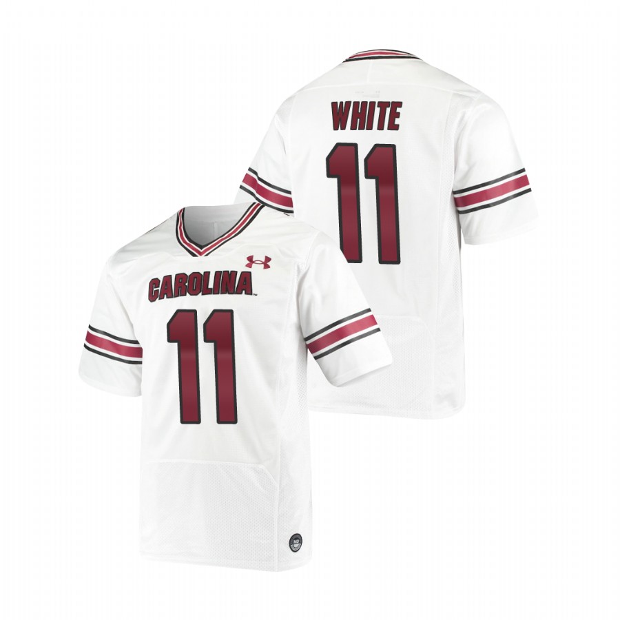 men's south carolina gamecocks zaquandre white white replica premiere football jersey