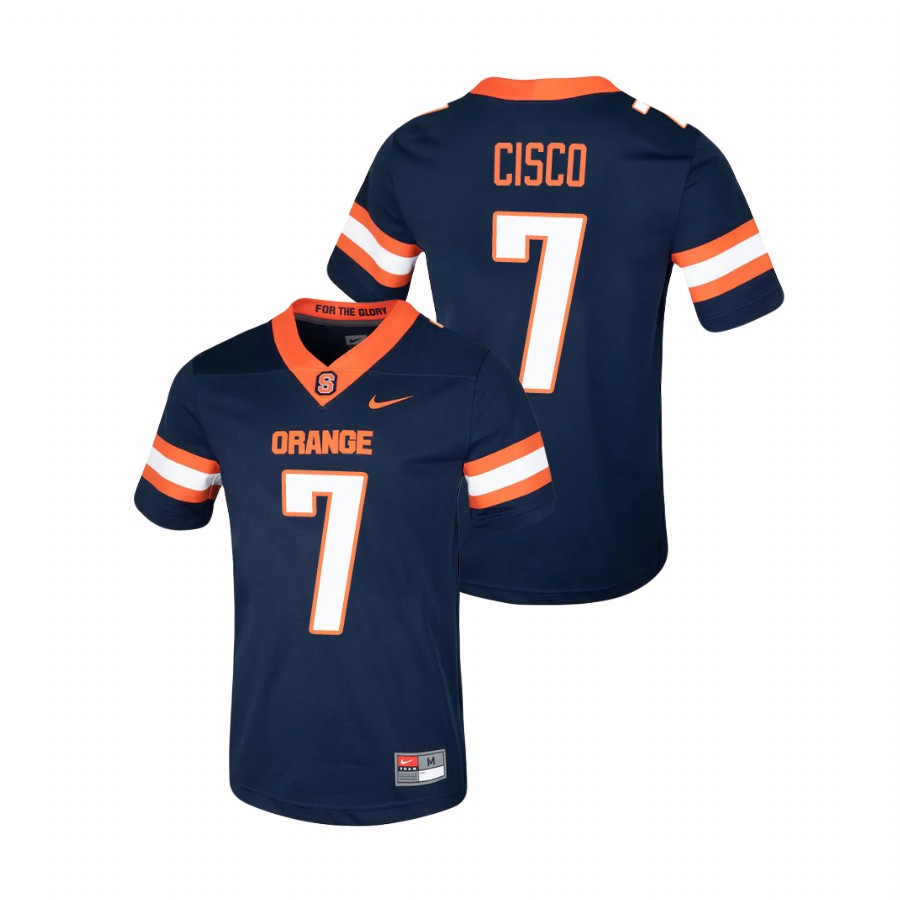 men's syracuse orange andre cisco navy college football game jersey
