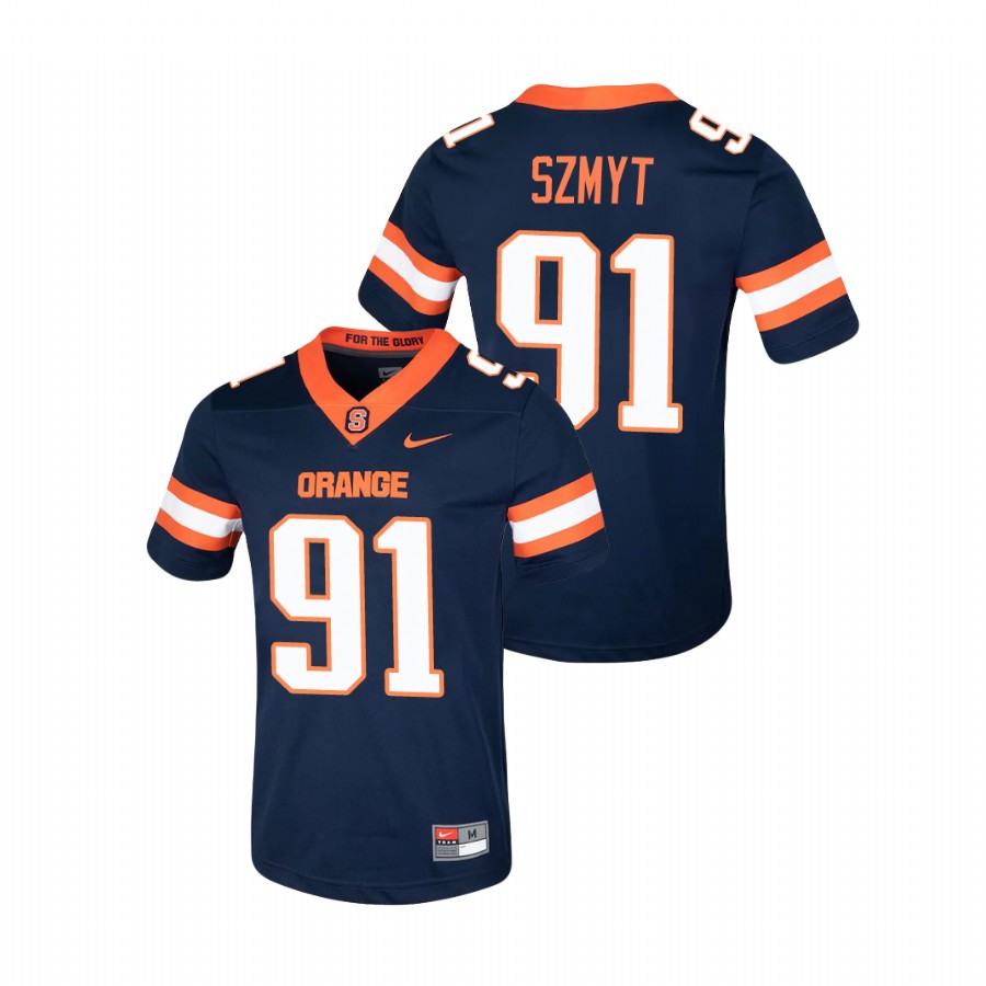 men's syracuse orange andre szmyt navy college football game jersey