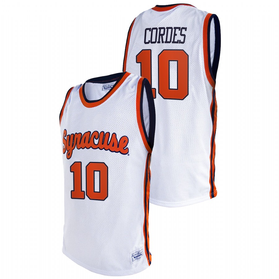 men's syracuse orange arthur cordes 2021 original retro college basketball white jersey