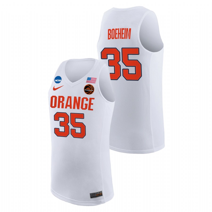 men's syracuse orange buddy boeheim 2021 college basketball replica white jersey