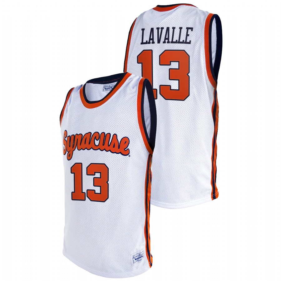 men's syracuse orange chris lavalle 2021 original retro college basketball white jersey