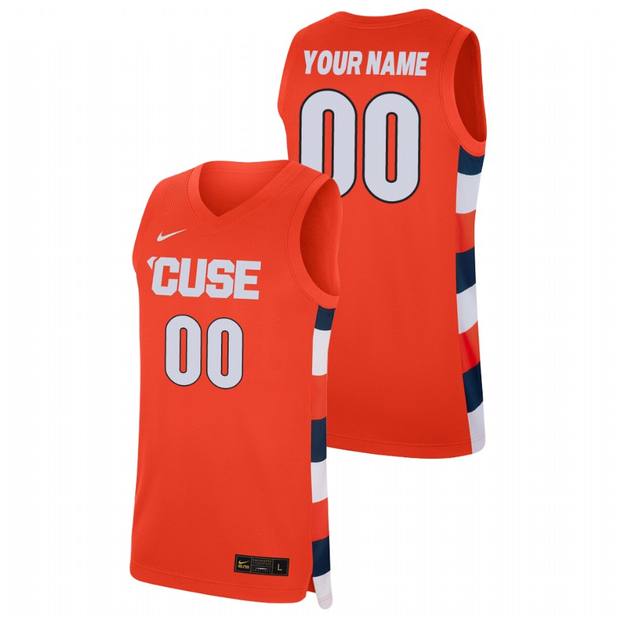 men's syracuse orange custom 2019 20 college baketball replica orange jersey