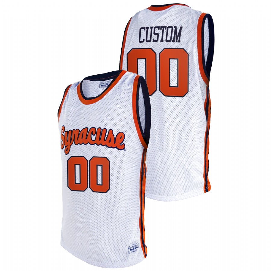 men's syracuse orange custom 2021 original retro college basketball white jersey