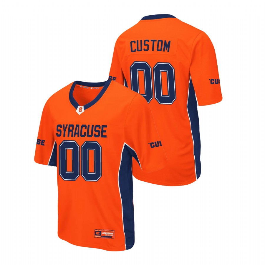 men's syracuse orange custom orange max power football jersey