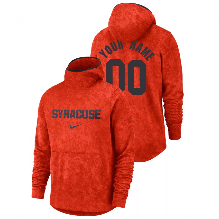 men's syracuse orange custom team logo pullover orange basketball spotlight hoodie