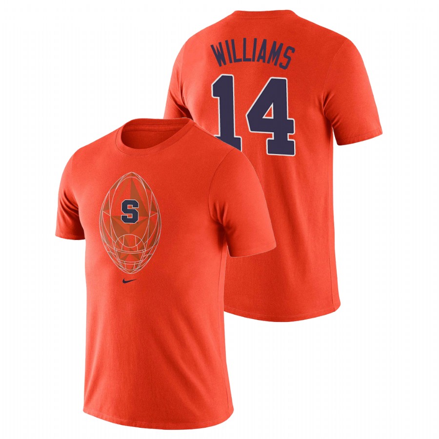 men's syracuse orange football icon legend garrett williams orange t shirt