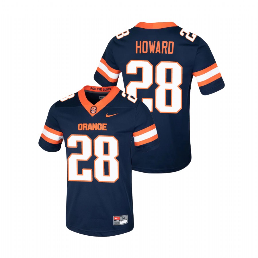 men's syracuse orange jarveon howard navy college football game jersey