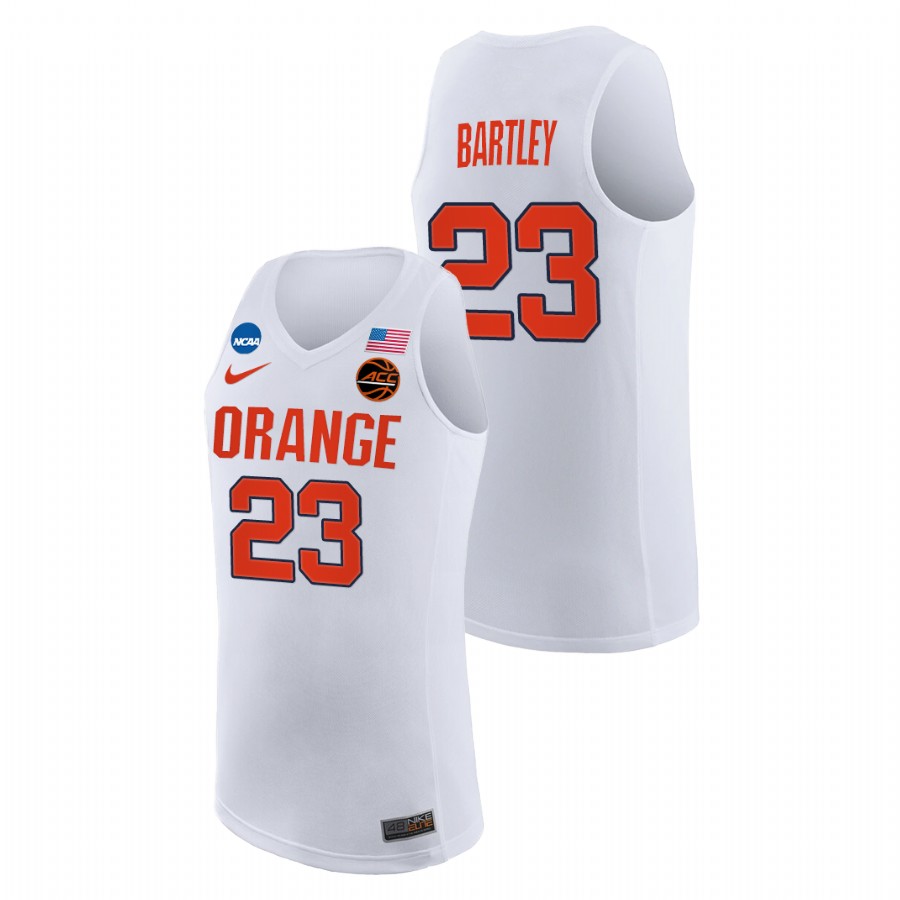 men's syracuse orange jaylen bartley 2021 college basketball replica white jersey