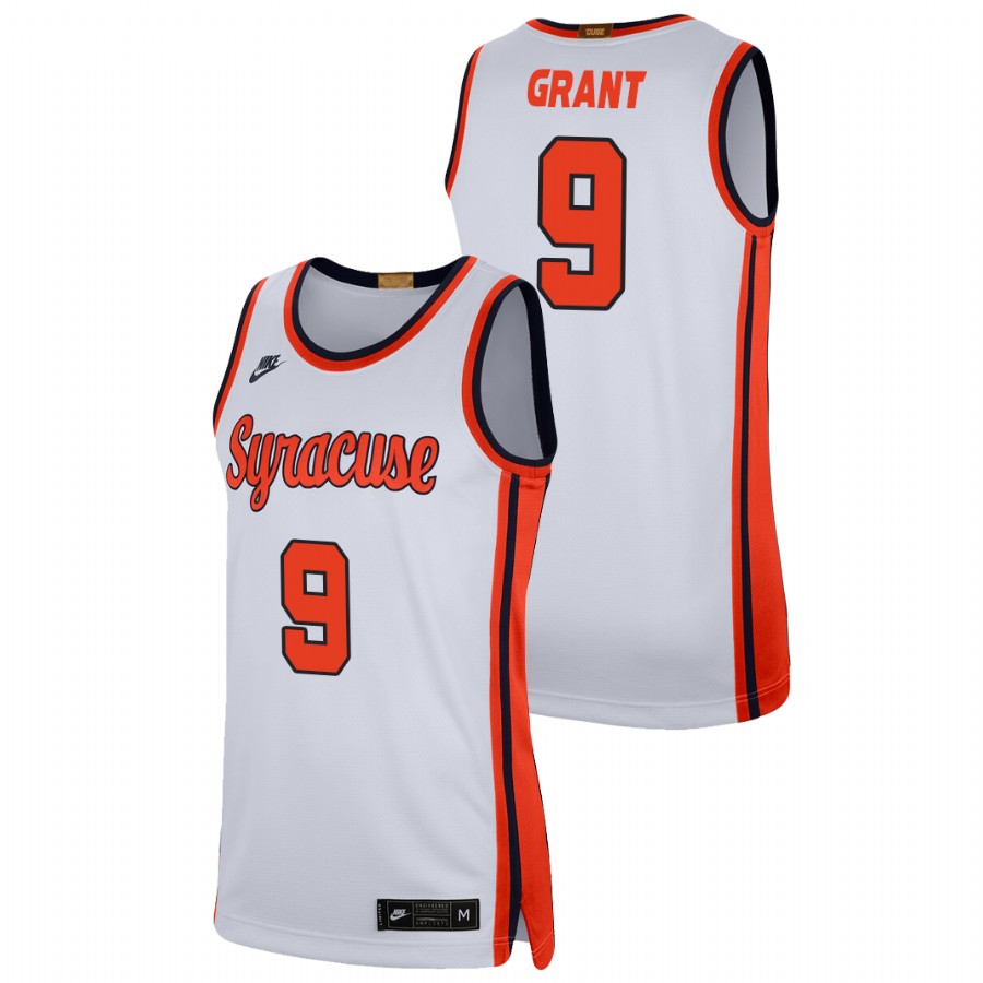 men's syracuse orange jerami grant 2021 swingman player college basketball white jersey