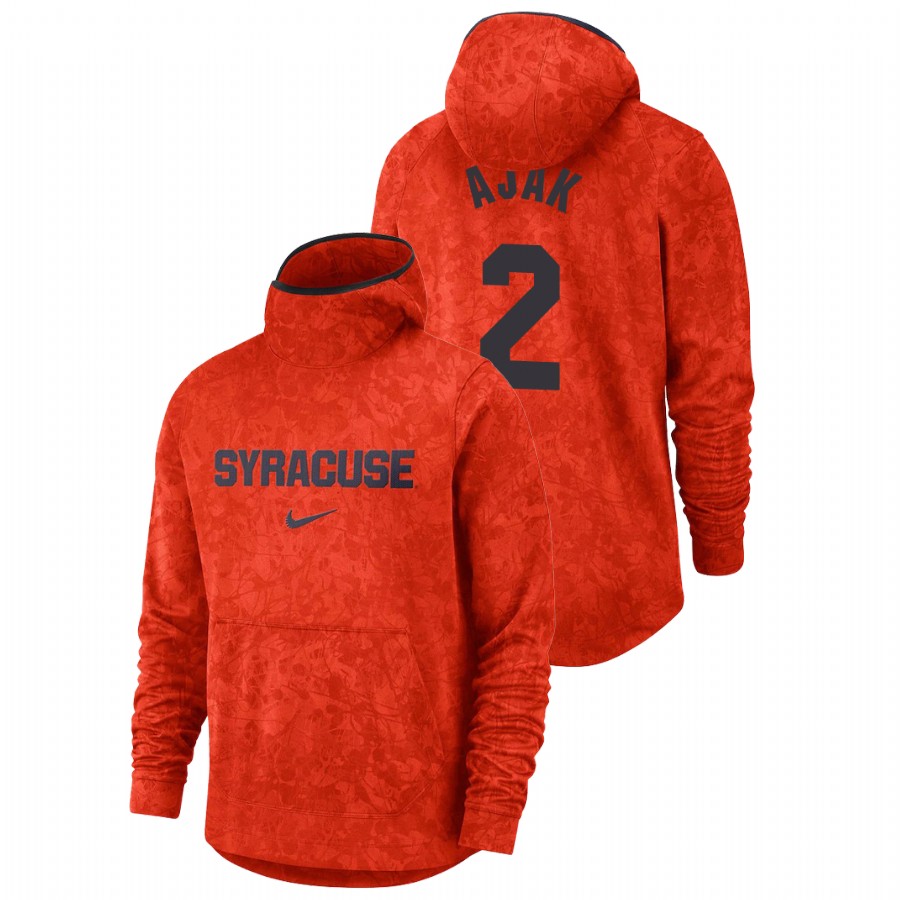 men's syracuse orange john bol ajak team logo pullover orange basketball spotlight hoodie