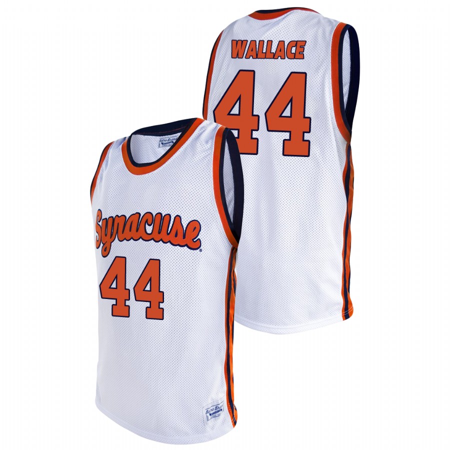 men's syracuse orange john wallace basketball alumni white jersey