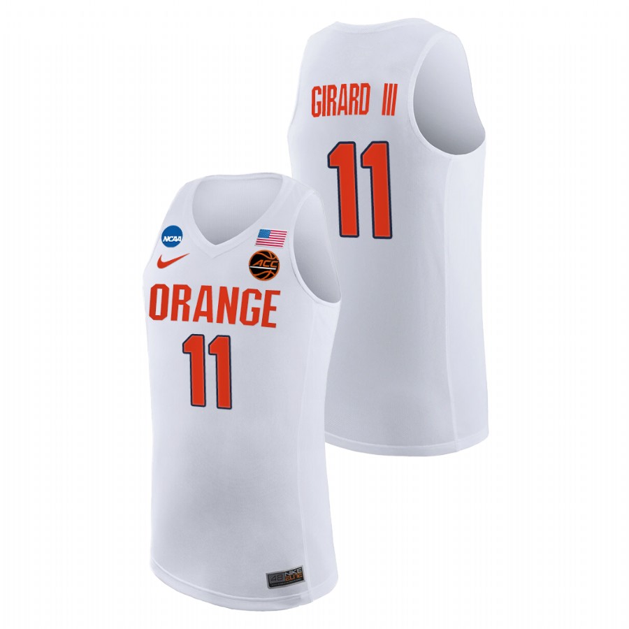 men's syracuse orange joseph girard iii 2021 college basketball replica white jersey