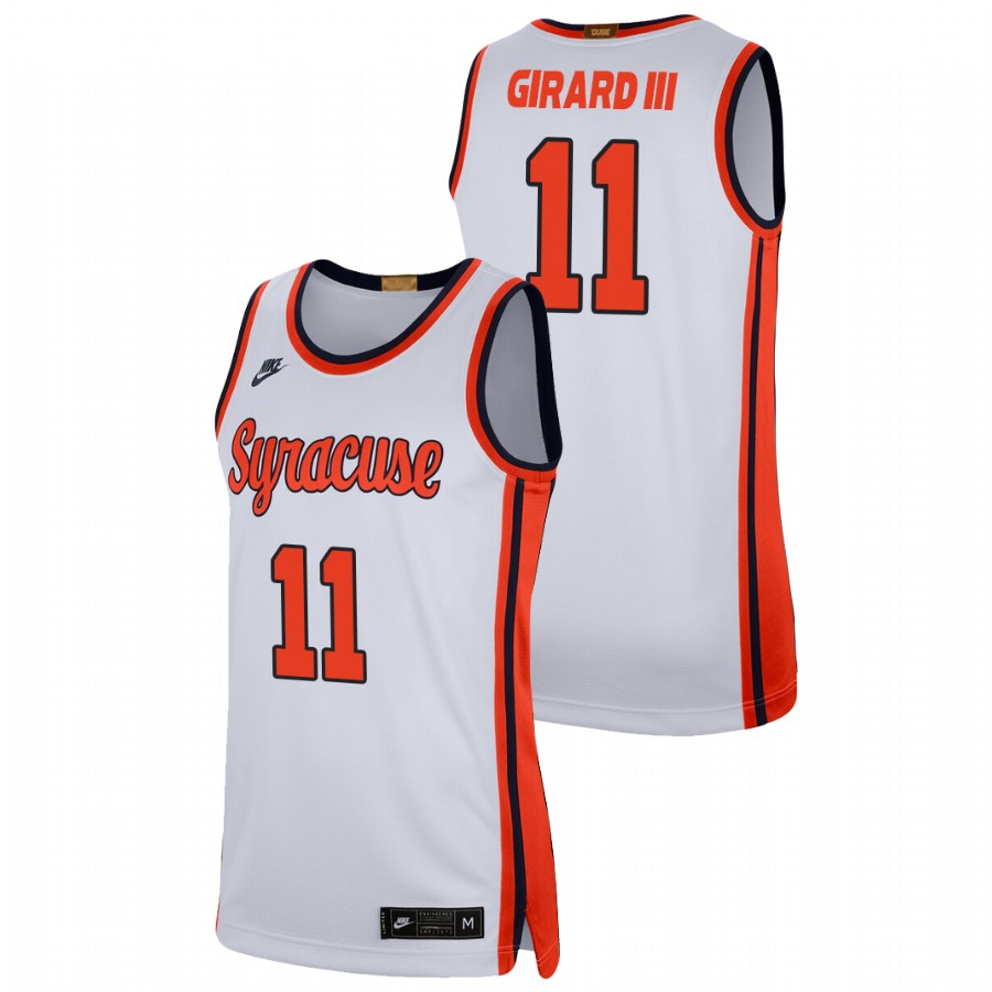 men's syracuse orange joseph girard iii 2021 swingman player college basketball white jersey
