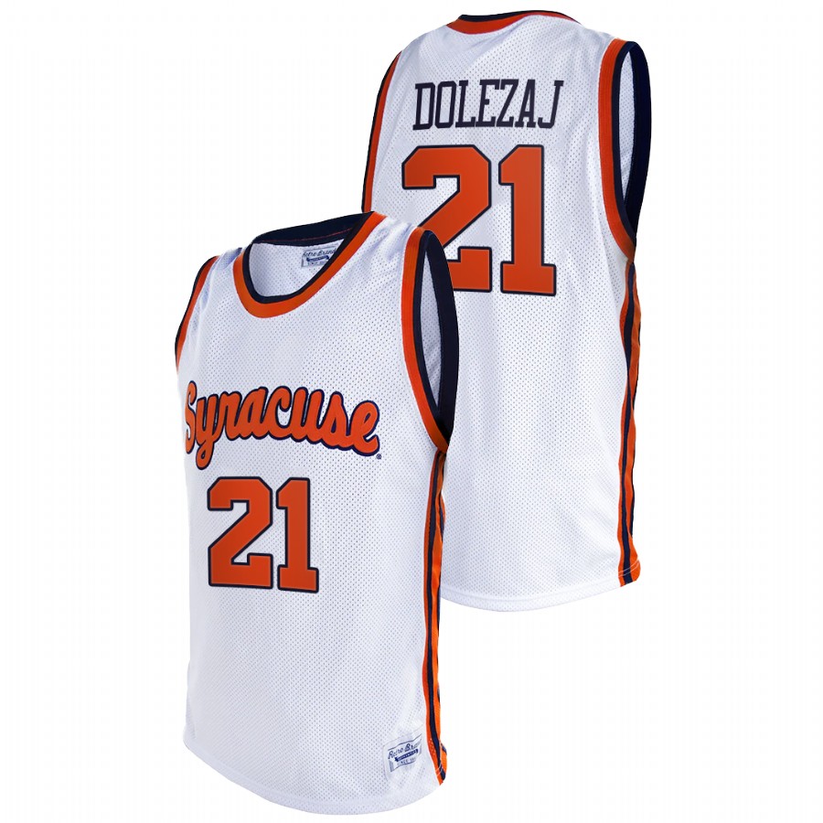 men's syracuse orange marek dolezaj 2021 original retro college basketball white jersey