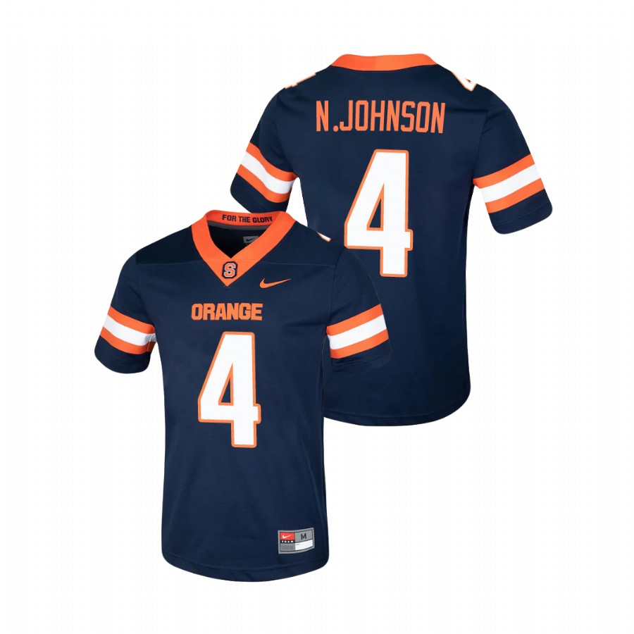 men's syracuse orange nykeim johnson navy college football game jersey