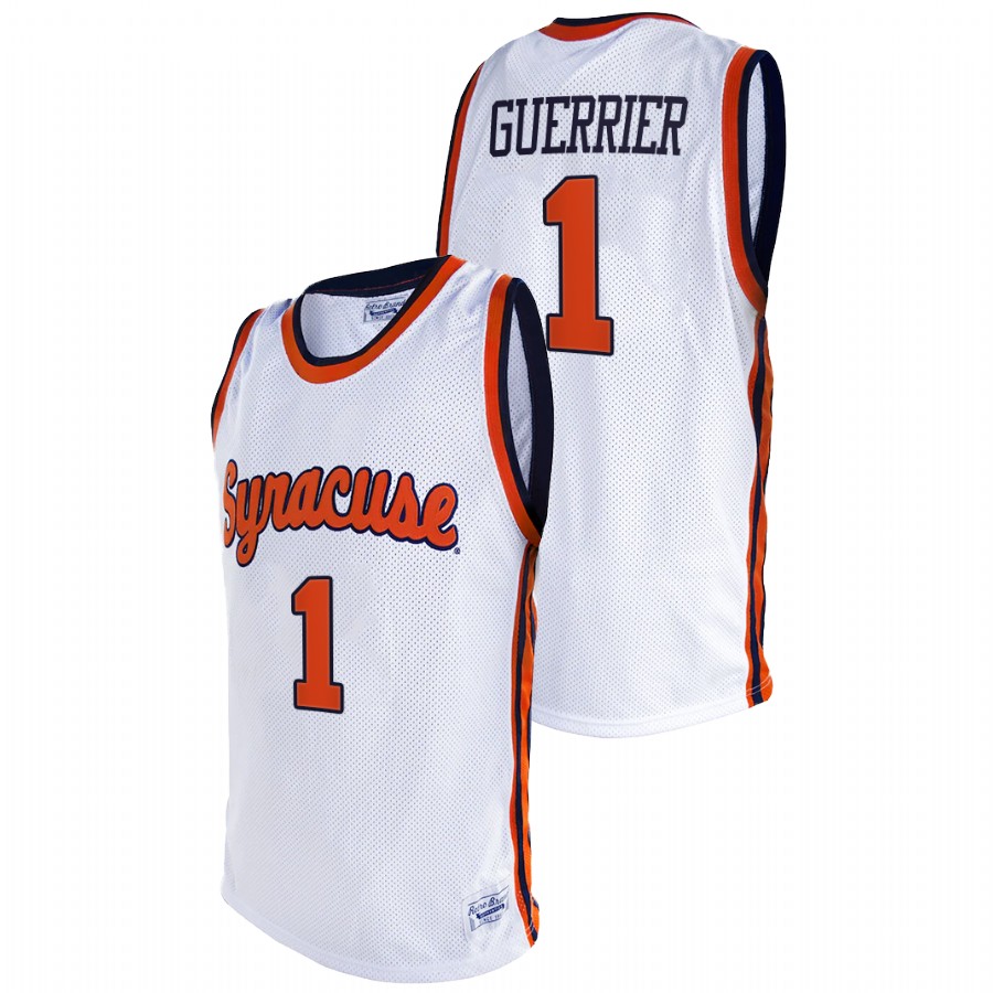men's syracuse orange quincy guerrier 2021 original retro college basketball white jersey