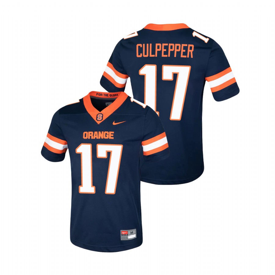 men's syracuse orange rex culpepper navy college football game jersey