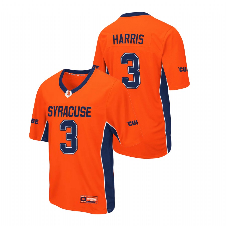 men's syracuse orange taj harris orange max power football jersey
