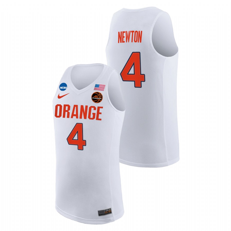 men's syracuse orange woody newton 2021 college basketball replica white jersey