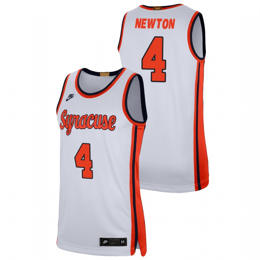 men's syracuse orange woody newton 2021 swingman player college basketball white jersey
