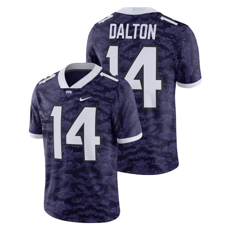 men's tcu horned frogs andy dalton purple alumni football game player jersey
