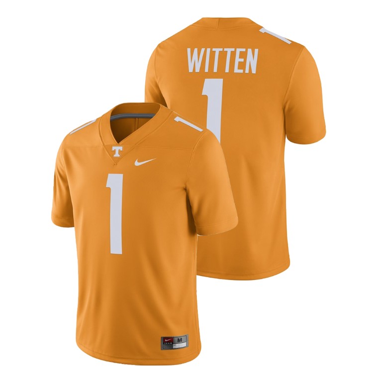 men's tennessee volunteers 1 jason witten tennessee orange alumni football game player jersey