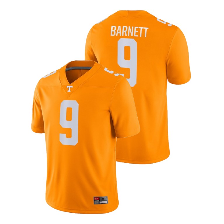 men's tennessee volunteers 9 derek barnett orange game college football jersey