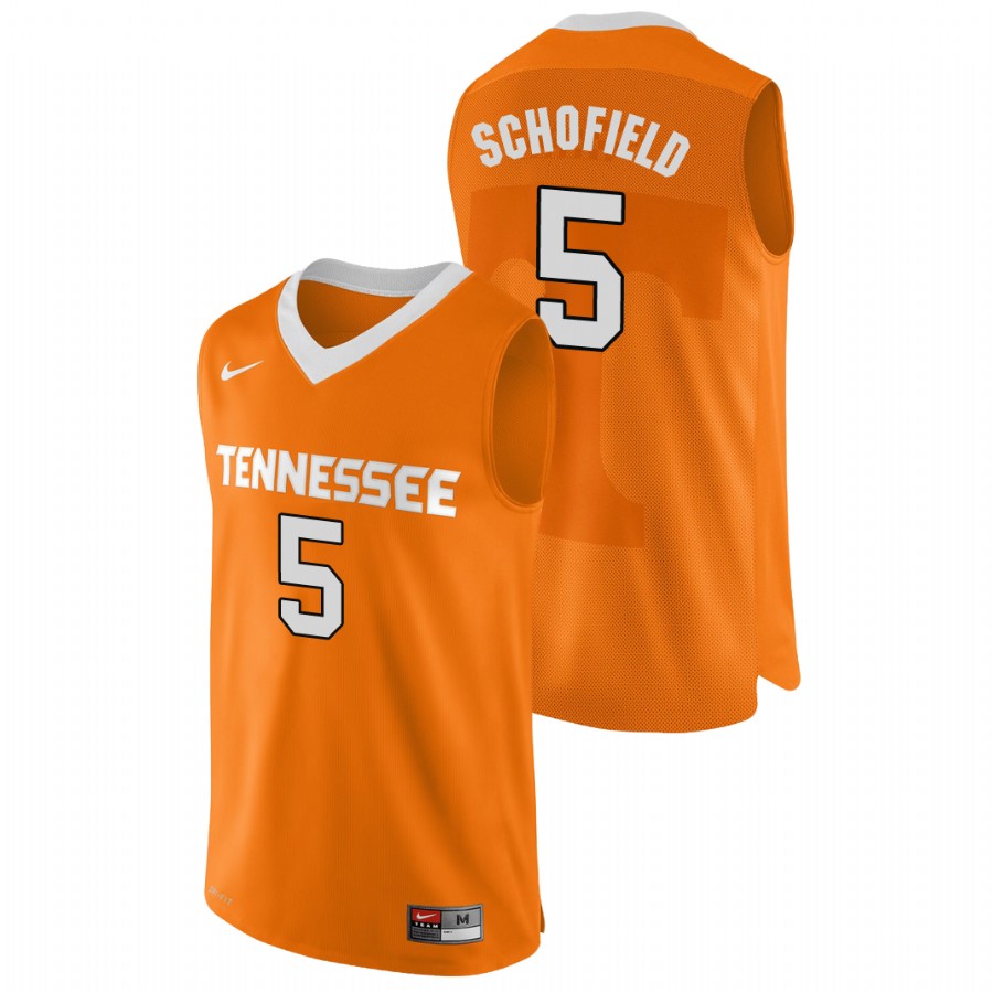 men's tennessee volunteers admiral schofield orange authentic performace college basketball jersey