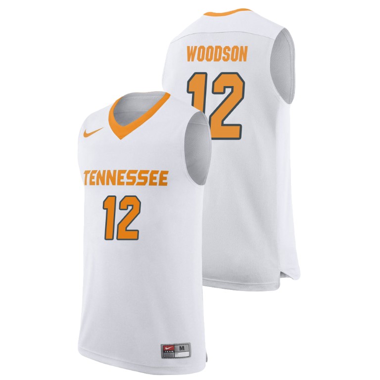 men's tennessee volunteers brad woodson white replica college basketball jersey