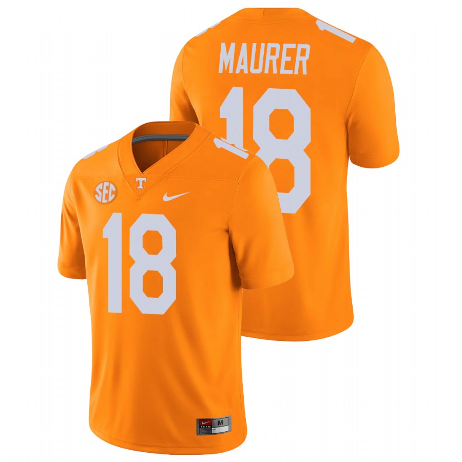 men's tennessee volunteers brian maurer orange college football alumni player game jersey