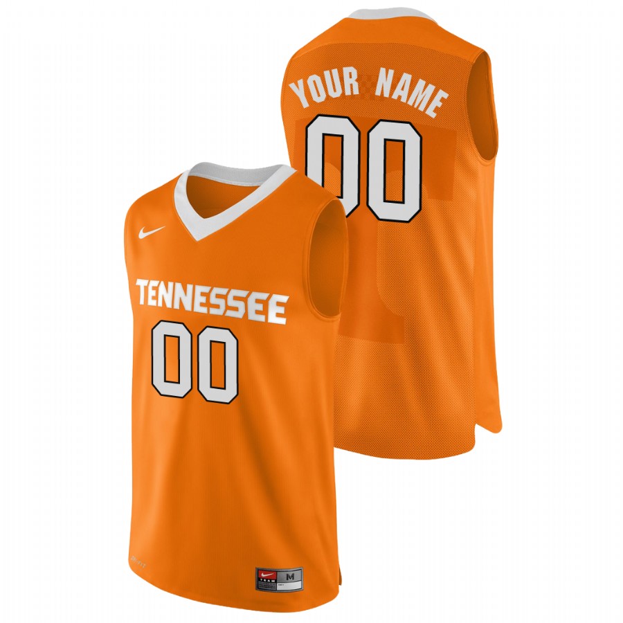 men's tennessee volunteers custom orange authentic performace college basketball jersey