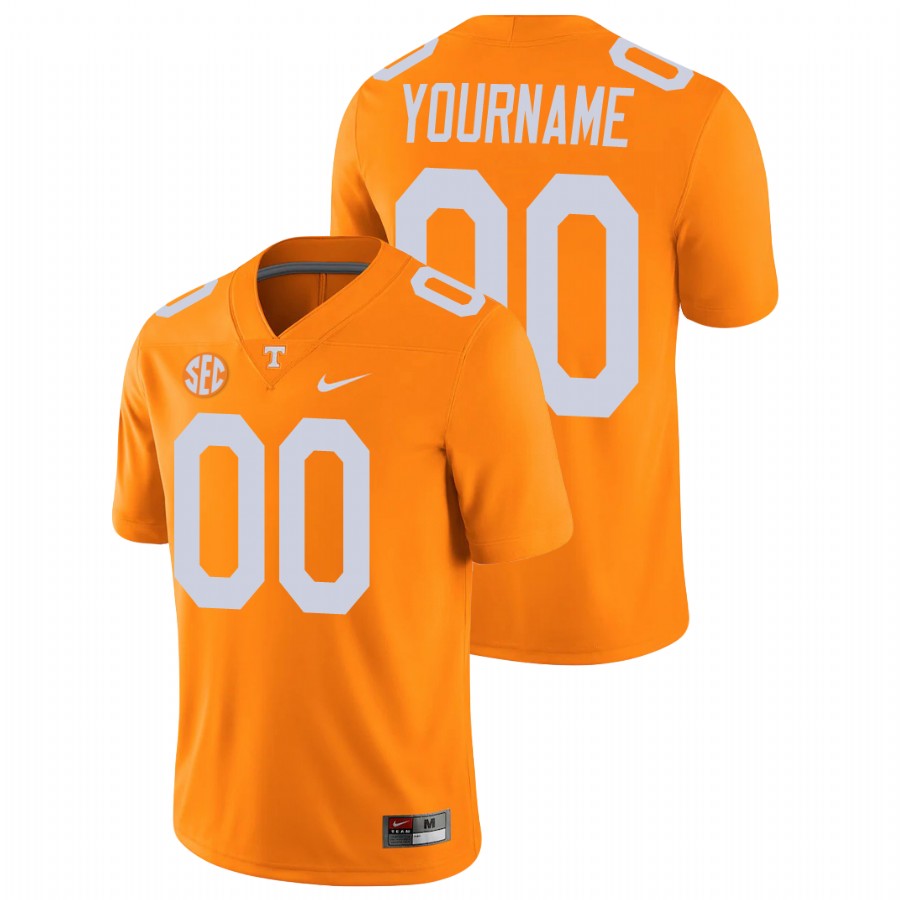 men's tennessee volunteers custom orange college football alumni player game jersey