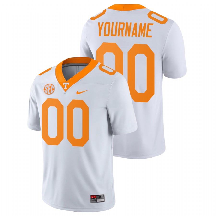 men's tennessee volunteers custom white game college football jersey