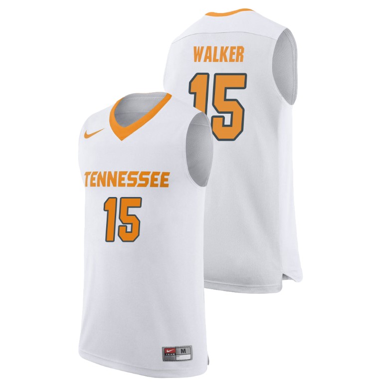 men's tennessee volunteers derrick walker white replica college basketball jersey