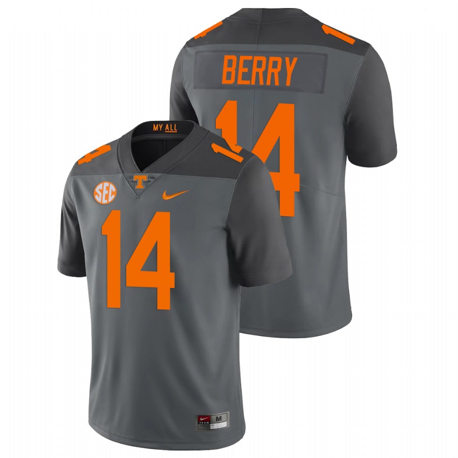 men's tennessee volunteers eric berry gray limited football jersey