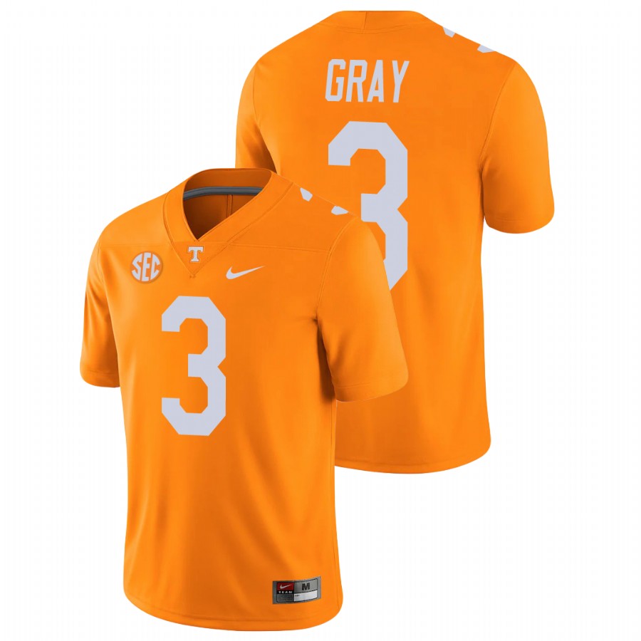 men's tennessee volunteers eric gray orange college football alumni player game jersey