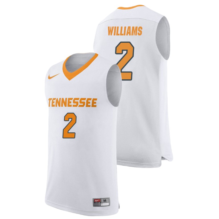 men's tennessee volunteers grant williams white replica college basketball jersey