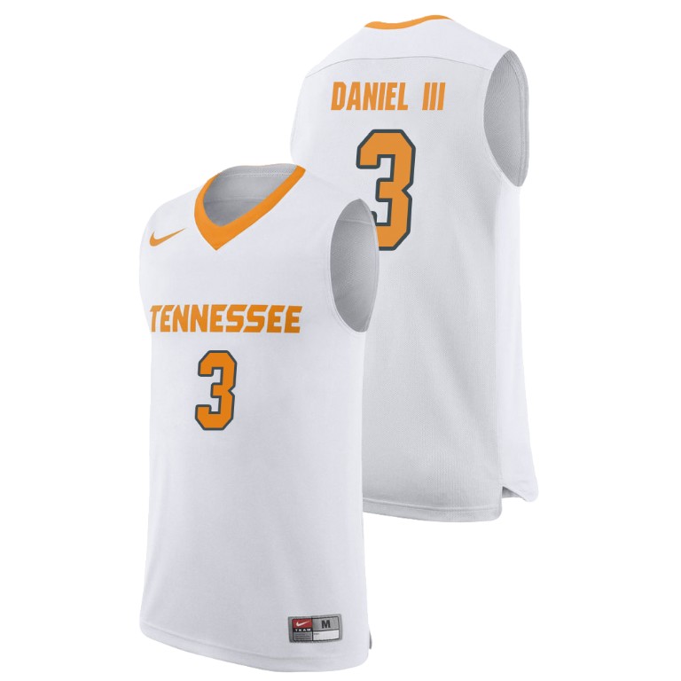 men's tennessee volunteers james daniel iii white replica college basketball jersey