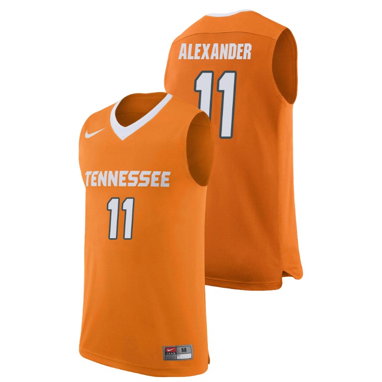 men's tennessee volunteers kyle alexander orange replica college basketball jersey