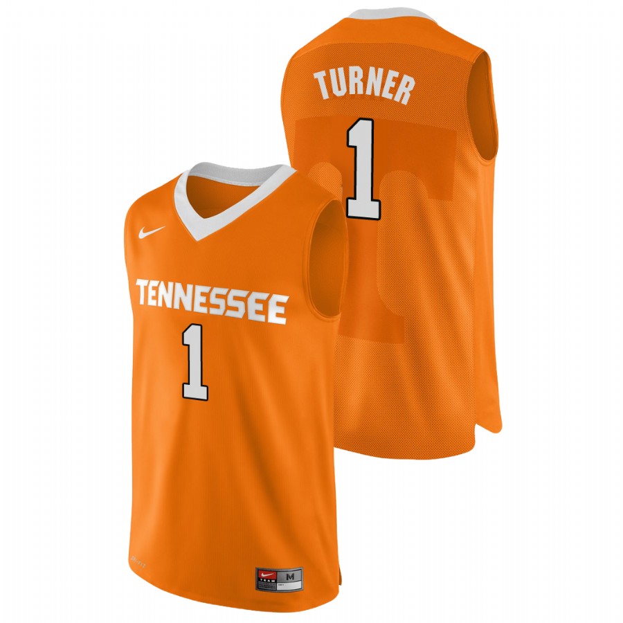 men's tennessee volunteers lamonte turner orange authentic performace college basketball jersey