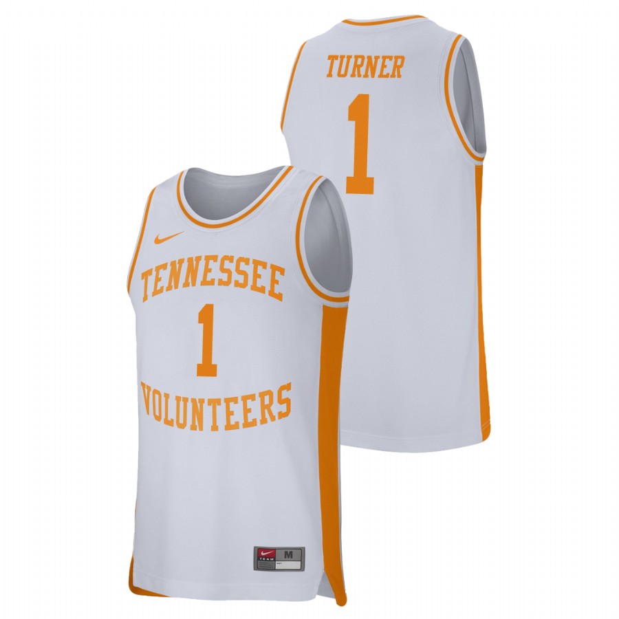 men's tennessee volunteers lamonte turner white retro performance college basketball jersey