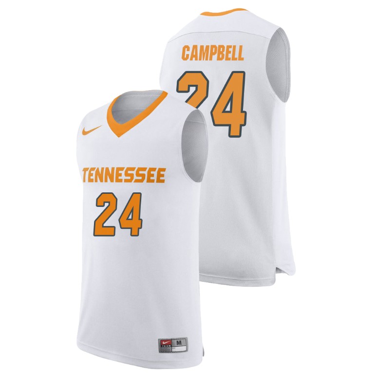 men's tennessee volunteers lucas campbell white replica college basketball jersey