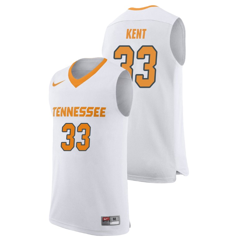 men's tennessee volunteers zach kent white replica college basketball jersey
