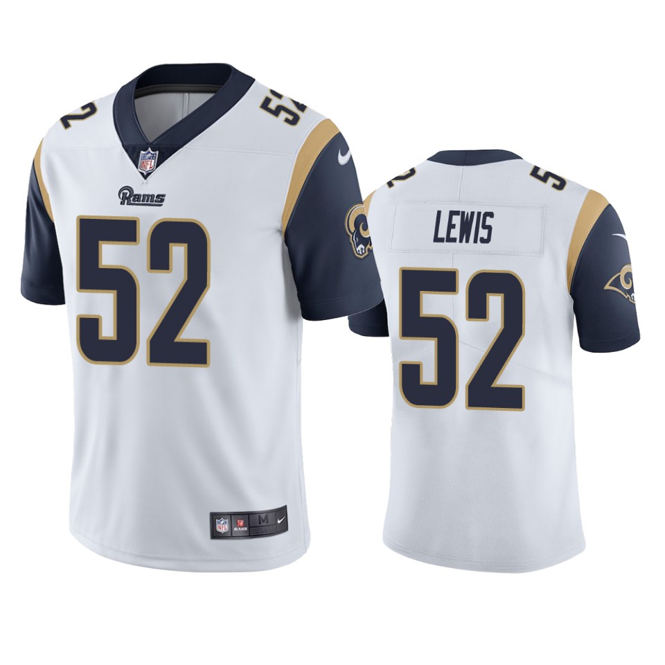 men's terrell lewis rams white vapor jersey