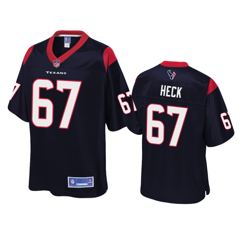 men's texans charlie heck navy pro line jersey